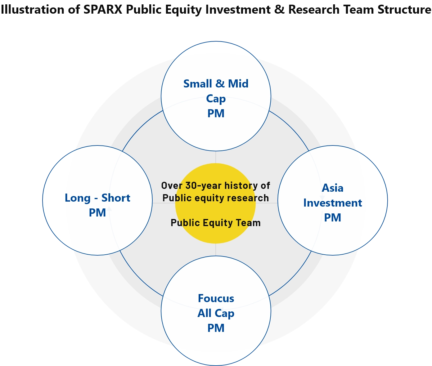 Illustration of SPARX Public Equity Investment & Research Team Structure